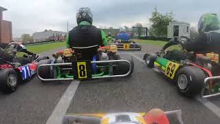 Hooton Park Indikart Clubman 2023 Round 3 April 23rd 2023 Heat2  MD cam [upl. by Urina]