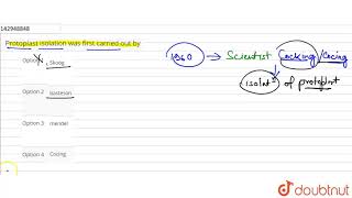 Protoplast isolation was first carried out by [upl. by Naman150]