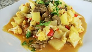 Receta Peruana De Coliflor Guisada – Comida Saludable [upl. by Meekah]