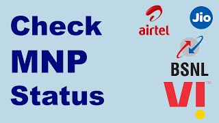 MNP Status  Check MNP Status  How to check MNP Status Online mnp status kaise check kare in Hindi [upl. by Krell]