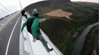 BASE Jump Viaduc de Millau [upl. by Eecrad]