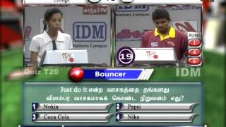 QuizT20 2012 Match4 Uduvil Girls College vs Vavuniya Tamil Madhya Maha Vidyalayam 3of4 [upl. by Regni452]