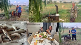 Bahcede kuzine SOBADA balık tava🐟Anamin Sağlık durumu balık bahçe yemek öğleyemeği [upl. by Lyndy]