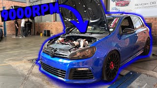 Worlds FASTEST Golf MK 6R hits the Dyno 😱😱😱 9000RPM [upl. by Enegue787]