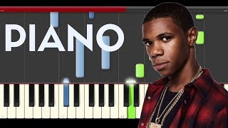 A Boogie Wit Da Hoodie  Drowning Piano Midi tutorial Sheet app Cover Karaoke [upl. by Jameson]