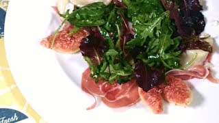 A tavola in 15 minuti  Insalata con fichi crudo e formaggio di capra [upl. by Asilehs881]