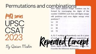 How many distinct 8digit numbers  Permutations and combinations  UPSC CSAT PYQ SERIES 2023 [upl. by Aronoel]