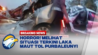 Kondisi Terkini Laka Maut Tol Purbaleunyi Mobil Ringsek Parah dan Saling Tumpuk [upl. by Kohl]