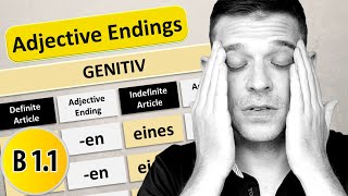 Die Adjektivdeklination im Genitiv  German adjective endings in Genitive [upl. by Martell549]