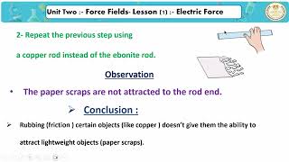 Science Prep 1Lesson 1 Electric Force Part1 Unit two Force Fields [upl. by Rubetta989]