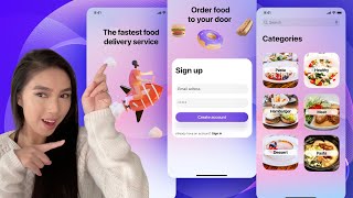 Design a simple UI from scratch for a Food App in Figma  For beginners [upl. by Reginnej13]