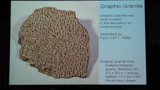 Granitic pegmatites Formation and mining Presented by Mark Jacobson Retired Chevron Corporation [upl. by Kcirdla896]