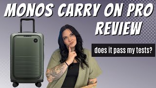 Monos Carry on Pro Review  Best pro carry on bag [upl. by Neelrac]