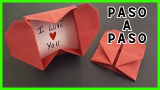 💖 Cajita de CORAZÓN de papel Origami FÁCIL ✅  Papiroflexia PASO A PASO [upl. by Kampmeier]