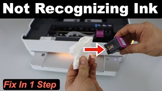 HP Printer Not Recognizing Ink Cartridge  Fix In 1 Easy Step [upl. by Ballard]