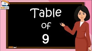 Table of 9 Rhythmic Table of Nine Learn Multiplication Table of 9 x 1  9  kidstart tv [upl. by Linette]