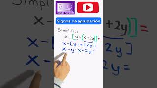 ✔️Signos de Agrupación en 1 minuto algebra1 [upl. by Eilahs892]