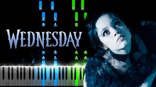 Wednesday Addams  Dance Scene Piano Tutorial [upl. by Endaira699]