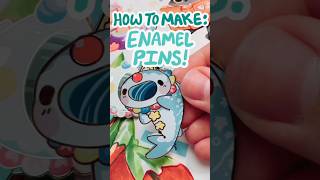 HOW I MAKE ENAMEL PINS tutorial howto arttutorial enamelpins shark clown smallbusiness [upl. by Mack]