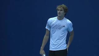 2020 Nitto ATP Finals Practice Stefanos TsitsipasAlexander Zverev Friday [upl. by Esilehs315]