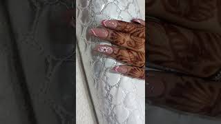 Lower form nail extension with art 💅🎨  nails nailart trending [upl. by Nilya]