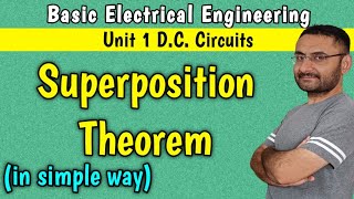 Superposition Theorem with exampleUnit 1 DC circuits BEE [upl. by Aurelia]