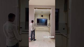 new home slidingdoor glass kitchendoor glassdoordesign profile gold mumbai interior slime [upl. by Begga]