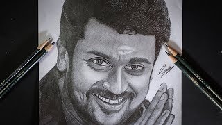 Thaana Serndha Kootam Surya Drawing  Pencil Sketch [upl. by Frendel70]