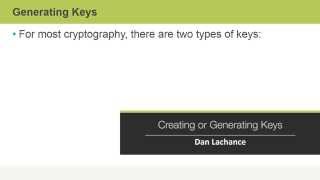 Cryptography Fundamentals Creating or Generating Keys [upl. by Brandenburg219]