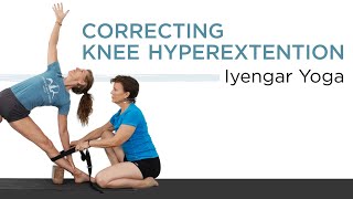 Iyengar YogaCorrecting Knee Hyperextension [upl. by Weinstein]