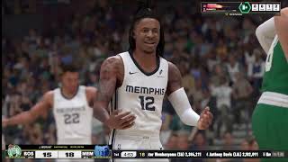 🦊60pts 56rebs 12blks amp Ja 31pts 15ast GODLY DUO Vs Celtics  Nba 2k25 MyCareer Hall Of Fame [upl. by Nidnarb]