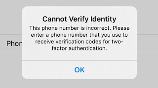 Fixed  CANNOT VERIFY IDENTITY Error On iPhone iPad iPod iOS 131415  Fixed Apple iD Error [upl. by Ulita]