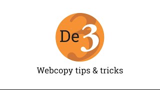 De3  Elke dinsdag 3 nieuwe webcopy tips amp tricks [upl. by Rosol]