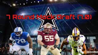 Dallas Cowboys 2024 7 Round Mock Draft 70 [upl. by Nylatsyrk447]