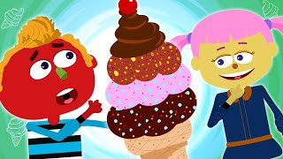 Ice Cream Song With Len and Mini  More Nursery Rhymes Songs By Teehee Town [upl. by Collis]