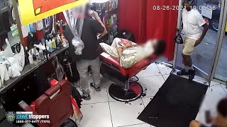 Caught On Camera Man Robs Bronx Barbershop At Gunpoint Gets Away With Nearly 30K Worth Of Propert [upl. by Mintz326]