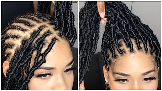 Less than 2hrs Fast distressed Locs technique on Fine hair  Long faux locs beginners  LEEVEN hair [upl. by Trahurn]