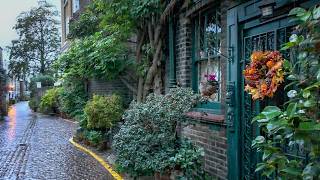 Rainy London Autumn Walk 🍁 South Kensington incl Mews amp The Boltons  4K HDR [upl. by Kcirrem916]