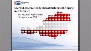 IHKWebinar Mitarbeiterentsendung nach Österreich 26 September 2018 [upl. by Danielle]