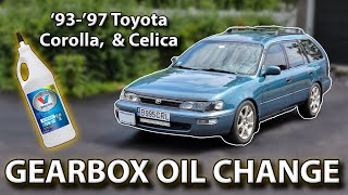 Gearbox Oil Change 9397 Toyota Corolla amp Celica Manual Transmission [upl. by Born11]