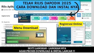 TELAH RILIS DAPODIK VERSI 2025  CARA DOWNLOAD DAN INSTAL DAPODIK  REGISTRASI ONLINE [upl. by Pinter]