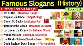 Slogans of Freedom Fighters  Freedom Fighters and their Slogan  History gk Questions  Gk Trick [upl. by Nahtannhoj]