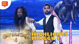 HIGHLIGHTS MINGGU 1  MUZIKAL LAWAK SUPERSTAR 4 [upl. by Now948]