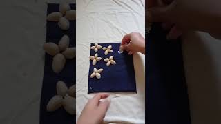 Wall hanging craftpista shells craftwest mathi best diy ytshorts handmade flowers craft [upl. by Gnus449]