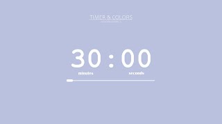 ⏳ 30 Minute Timer  Bluish Gray 🌊  Countdown  Progress Bar [upl. by Otxis]