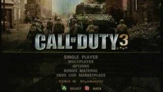 Call of Duty 3 Menu Music Theme High Quality [upl. by Nwahsaj]