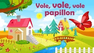 Vole vole vole papillon  Comptine avec gestes pour enfants et bébés avec les paroles [upl. by Armitage432]