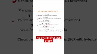 Chromosomal translocation important for USMLE STEP 1 usmle usmlepreparation usmlestep1videos [upl. by Alaaj]