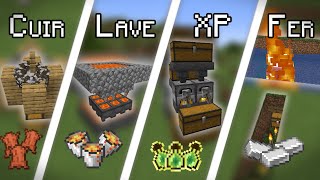 4 fermes INDISPENSABLES pour un DÉBUT de survie  Minecraft Java 120 [upl. by Majka]