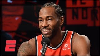 Kawhi Leonard media day press conference with Kawhi laugh  NBA Media Day  ESPN [upl. by Francesca667]